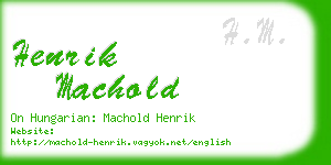 henrik machold business card